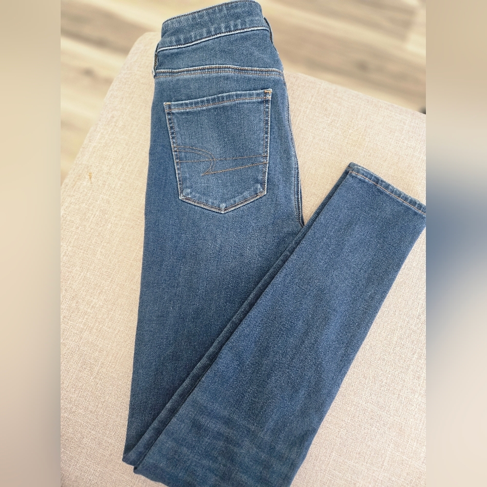 American Eagle Outfitters Women's The Dream Jean Jeggings - Blue Size 4 Long
